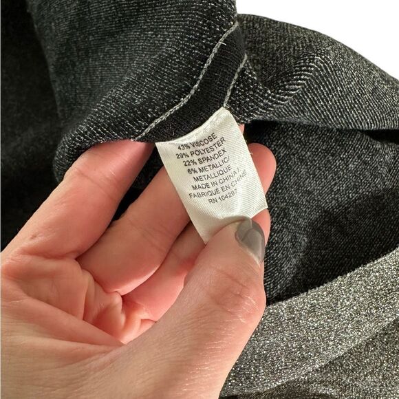 Milly Minis Girls Fancy Silver Metallic Twirly Skater Dress - Picture 5 of 5